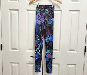 Women's Black Milk Blue Pink Purple Jellyfish Coral Anemone Ocean Leggings XXS - Picture 1 of 7
