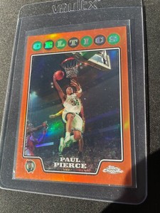 2008-09 Topps Chrome Orange Refractor #34 Paul Pierce Boston Celtics /499