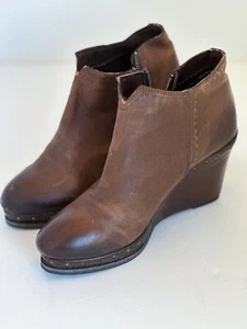 Ariat Graceland Western Wedge Leather Boots Bootie Womens Size 7 B Tassel Zip - Picture 1 of 16