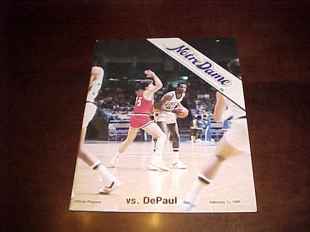 1984 DePaul Blue Demons v Notre Dame Basketball Program 2/11 - Image 1 of 1