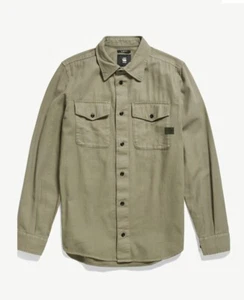 G Star Mens Shirt Marine Slim Long Sleeve in Green Size Small RRP £90 - Picture 1 of 12