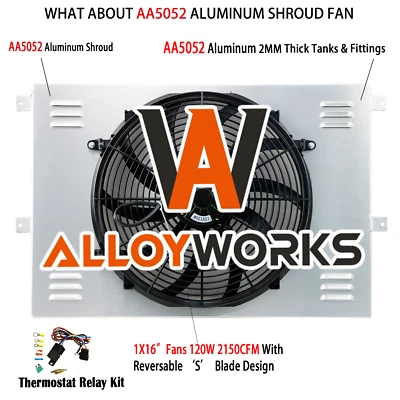 Aluminum Shroud Fan Fit 1971-79 Dodge B100 D150 W150 D200 Pickup Van Ramcharger Foto 1 de 4