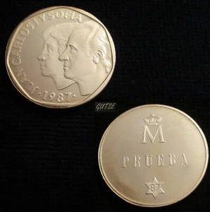* Gutse * Jc I-4, 500 Pesetas 1987, Prova Dell'Leggerm ,Argento, Proof - Foto 1 di 3