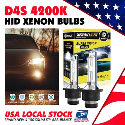 2X D4S HID 4200K Xenon Headlight Light Bulbs For 2016 Toyota Land Cruiser — 第 1/4 张图片