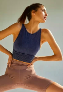 NEW Free People Movement Good Karma Hi-Neck Crop Top Multi Colors $58 | FF-063 - Picture 1 of 23