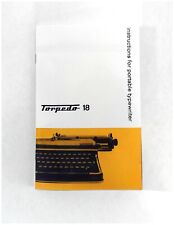 Torpedo 18 & 18b Typewriter Remington User Instruction Manual