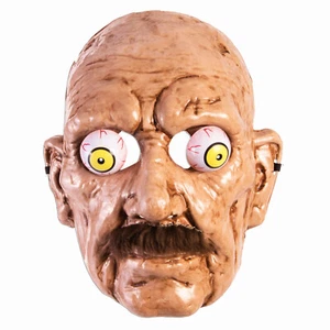 Wiggly Eyes Old Man Mustache Halloween Costume Plastic Face Mask, For Adult, ... - Picture 1 of 2