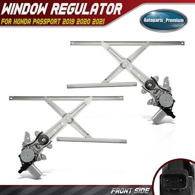 2x Regulador de ventana eléctrica delantero derecho y derecho con conjunto de motor para Honda Passport 19-21 Foto 1 de 4