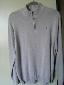 NWT Boy's Nautica 1/4 zip Sweater size L 14/16 Gray - Bild 1 von 3