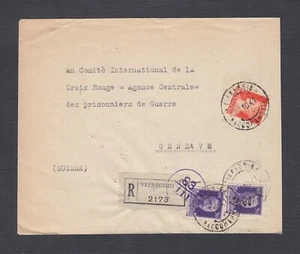 ITALY 1941 REGISTERED COVER VILAREGGIO TO RED CROSS POW GENEVA SWITZERLAND - Picture 1 of 2