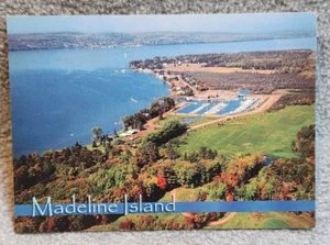 Madeline Island Wisconsin Postcard Aerial View - Picture 1 of 3
