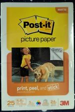 3M/Post-It Sticky 4'' x 6'' Matte Ink Jet Photo/Picture Paper 25 sheets New