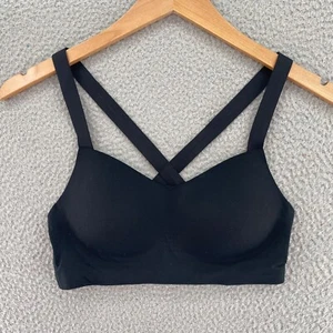 Uniqlo Bra Womens Small 33-35 Black Wirefree T Shirt Full Coverage Stretch Relax - Picture 1 of 11