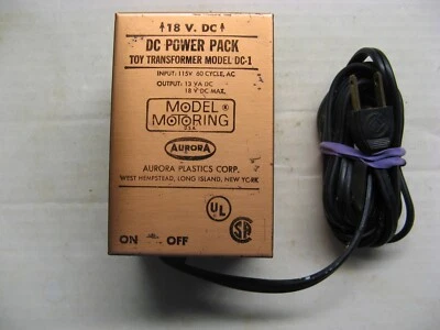 Transformador DC Aurora Vintage HO 1963-1969 18 voltios, modelo DC-1, Thunderjet 500 Foto 1 de 4