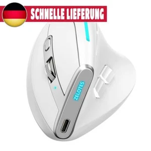 F-36 Vertikale Maus 2400 DPI 8 Tasten Bluetooth-kompatibel Mäuse (Weiß) - Bild 1 von 12