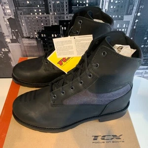 TCX Rook Waterproof Motorbike Motorcycle Leather Winter Boots Black 7302W - Picture 1 of 9