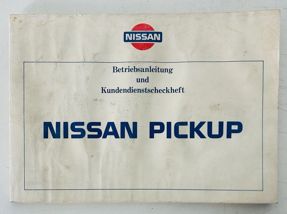 LIBRETTO ORIGINALE OM8G-0D21W0 - MANUALE USO E MANUTENZIONE NISSAN PIKUP 1987 - Immagine 1 di 4