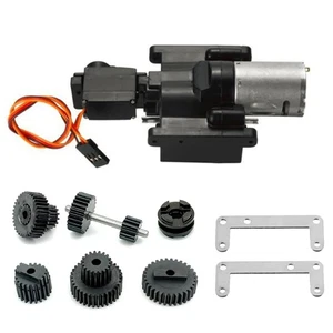 370 Motor 2 Speed Gearbox with Steel Gear Drive Shaft for RC Car Upgrades Parts - Picture 1 of 33