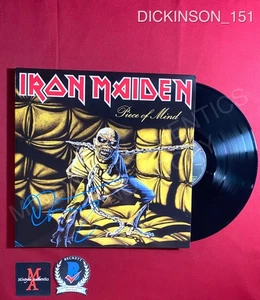 Bruce Dickinson Autogramm signed Iron Maiden Piece of Mind Vinyl Beckett COA - Bild 1 von 4
