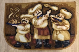 Italienische Pizza Pasta Koch Küche Scheibe Bereich Teppich 17" x 27" rutschfeste Rückseite - Bild 1 von 2