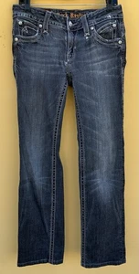 Rock Revival Chrissie Women's Dark Wash Low Rise Straight Denim Jeans - Picture 1 of 9