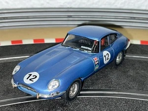 1225- Scalextric Altaya Jaguar E #12 Ref. C-34 blue slot car 1:32 scx tecnitoys - Picture 1 of 3