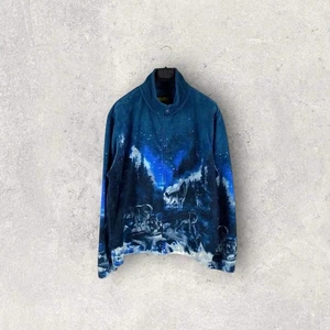 Vintage WOLF FLEECE ADLER Jacke Winter 90er Pullover 80er Retro Full Print selten - Bild 1 von 5