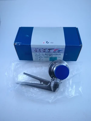 NEW Tru-Flo BFY-316L-S-1.5 Butterfly-Valve Clamp Type 316L Stainless Steel 1.5" - Image 1 of 4