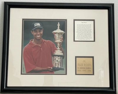 Placa fotográfica enmarcada Tiger Woods - Memorabilia con licencia PGA - Golf - Arte deportivo Foto 1 de 4