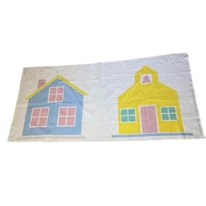 Vintage 1982 Marimekko “Finnish Village” Fran Principe Fabric Large House School - Picture 1 of 17