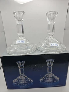 The Toscany Collection Lead Crystal Candle Shannon Candle Holder Stick 5" - Picture 1 of 4