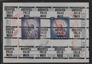 Precancels - MA - Chicopee Falls - 1075-207 - FIPEX Souvenir Sheet - Picture 1 of 2