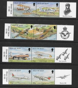 Stamps Isle of Man, 8 No (in Strips of Two), "AIRCRAFT" NMM, 1997 - Picture 1 of 1