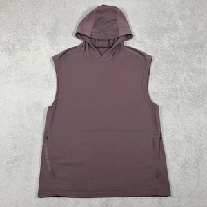 Felpa con cappuccio Lululemon Barrys uomo media rossa precoce senza maniche allenamento performance - Foto 1 di 14