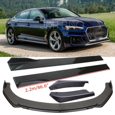 Kit de carrocería de alerón de parachoques delantero de carbono para Audi A5 A4 A3 / faldón lateral / labio trasero Foto 1 de 4