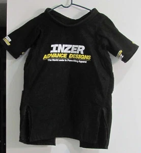 Inzer Standard Denim Bench Shirt 48 Black Partial Open Back with 4 Straps (Used) - Picture 1 of 4