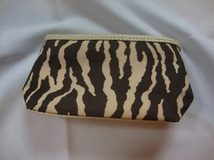 Nuevo bolso cosmético pequeño marrón con estampado de cebra marrón sin marca cierre para mujer - Imagen 1 de 3