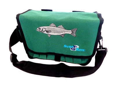 Surf Rite Delux Striper Bolsa de aparejos de surf Bolsa de señuelo grande de 10 tubos - VERDE Foto 1 de 4