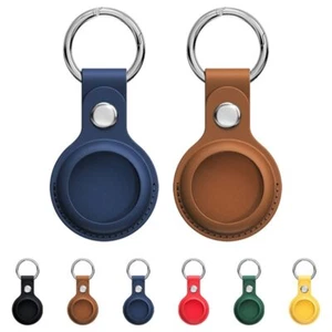 For Apple Airtags Case Leather Keychain Protective Locator Device Anti-lost - Zdjęcie 1 z 15