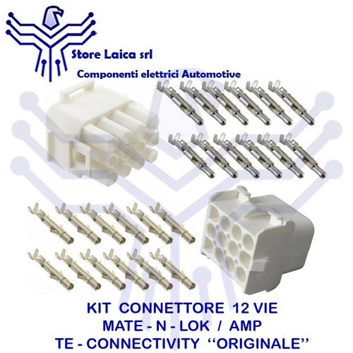 Connecteur 12 Poli Pin Mate N Lok Mâle Femelle Auto Moto Camping Nautique 1 Kit - Photo 1/1