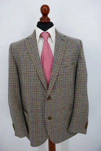 Chaqueta DAKS Soft Tweed G.27 100 % lana virgen Black Label brillante colorida como nueva - Imagen 1 de 9