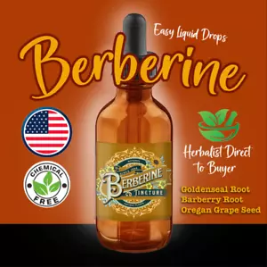 Berberina - Extracto de sello de oro de uva Barberry Oregon - FÁCILES gotas líquidas - EE. UU. - Imagen 1 de 11
