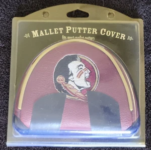 FLORIDA ST. SEMINOLES MALLET PUTTER HEAD COVER Hook & Loop Closure Team Golf NEW - Picture 1 of 2