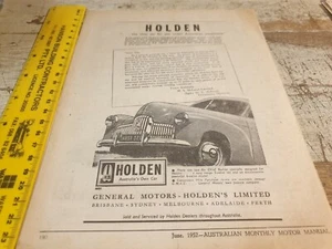 1952 HOLDEN FX  Original Sales Advert  - Picture 1 of 1