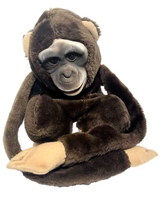 Chimpanzee Hand Puppet Realistic Monkey Plush Stuffed Squeaks 38" Wrap Long Arms - Picture 1 of 9