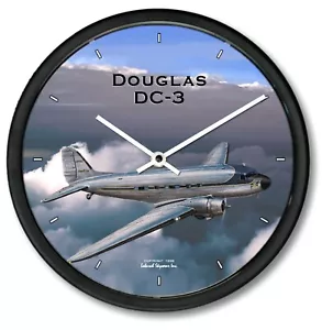 New AVIATION TRINTEC DOUGLAS DC-3 Aviator Clock 10" Aviatrix PLANE - Bild 1 von 2