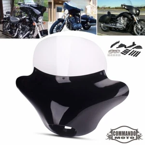 Batwing Fairing Windshield Kit For Harley Sportster Dyna FXDB FXDF Low Rider - Picture 1 of 9