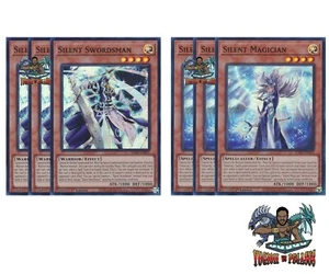 Yugioh! 3x Silent Magician Swordsman RA02 Ultra Raro 1ª Edición Casi Nuevo - Imagen 1 de 1