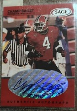 1999 Sage Champ Bailey Red Parallel Rookie Auto Autograph 351/999 UGA Bulldogs