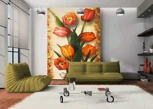 3D Red Tulip 40826NA Wallpaper Wall Murals Removable Wallpaper Fay - Picture 1 of 11